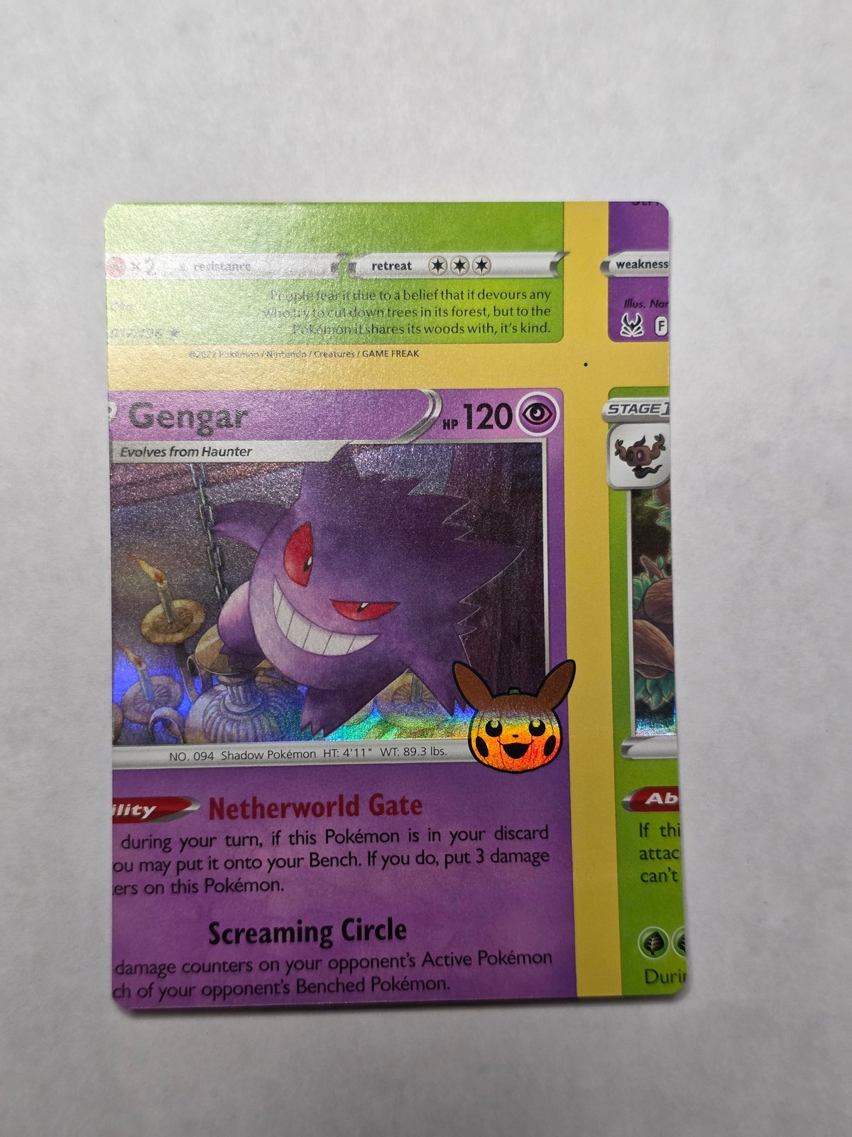 Gengar 012/030 Major Miscut Error - Trick or Trade BOOster Bundle - Raw