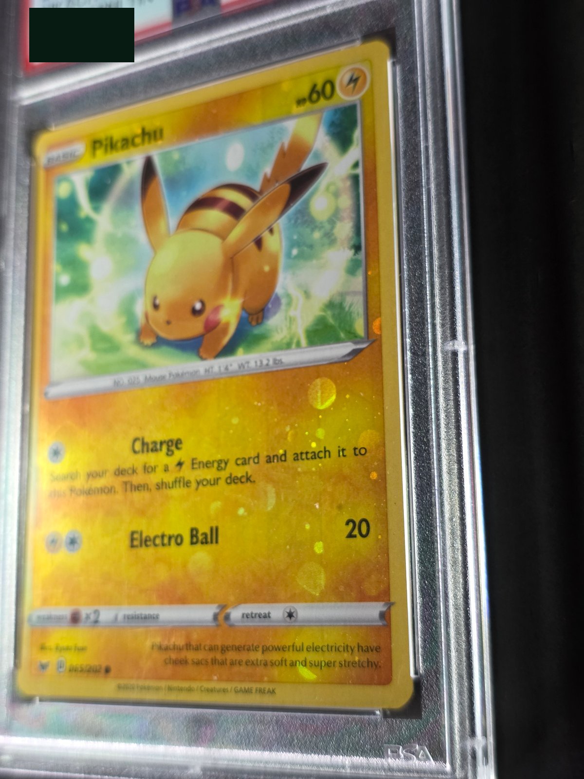2020 Pokemon Pikachu 065/202 Reverse Cosmos Holo PSA 10 GEM MT