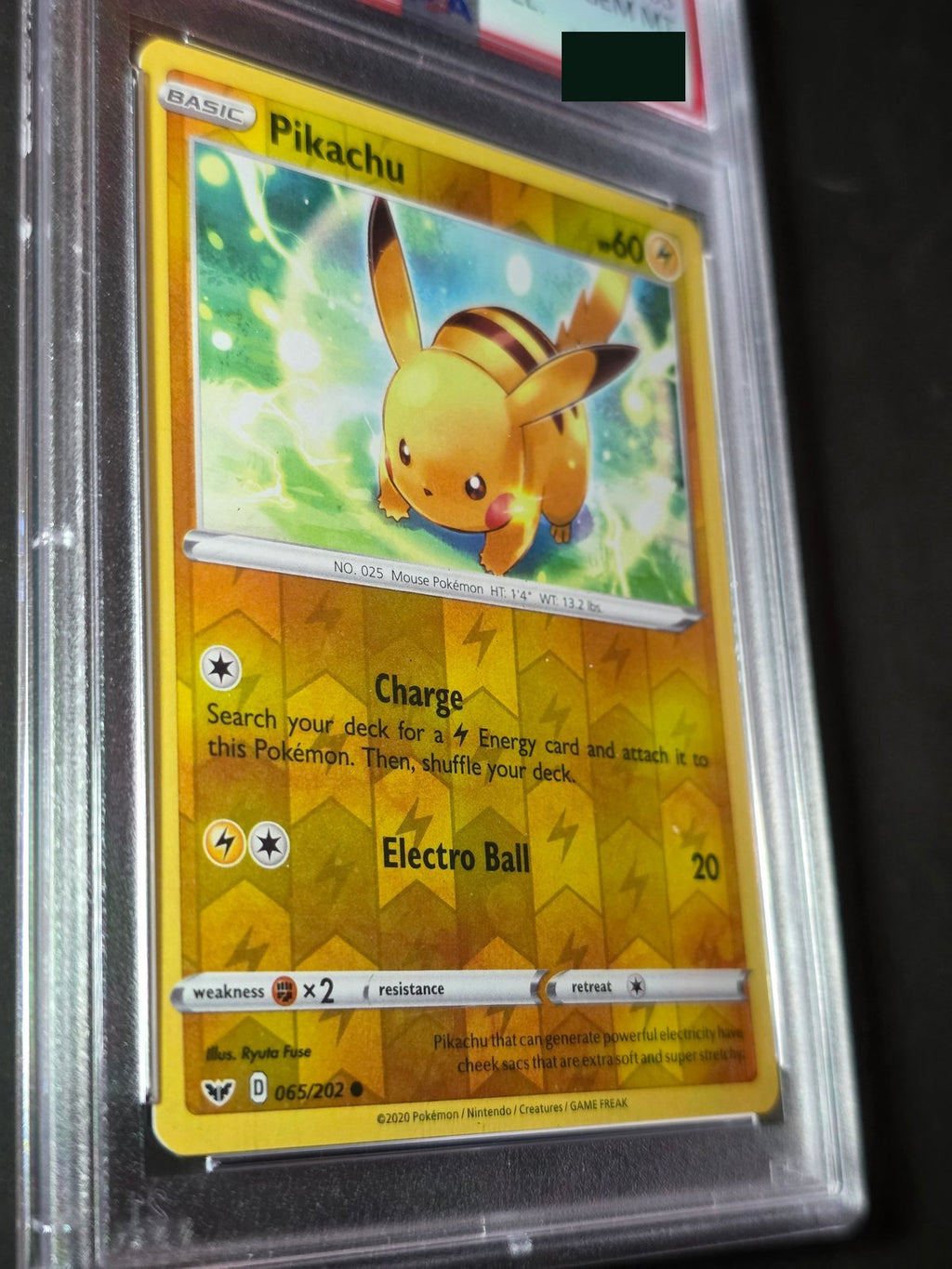2020 Pokemon Pikachu 065/202 Reverse Cosmos Holo PSA 10 GEM MT